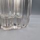 Large vintage clear glass fluted vase with wavy rim 26 cm