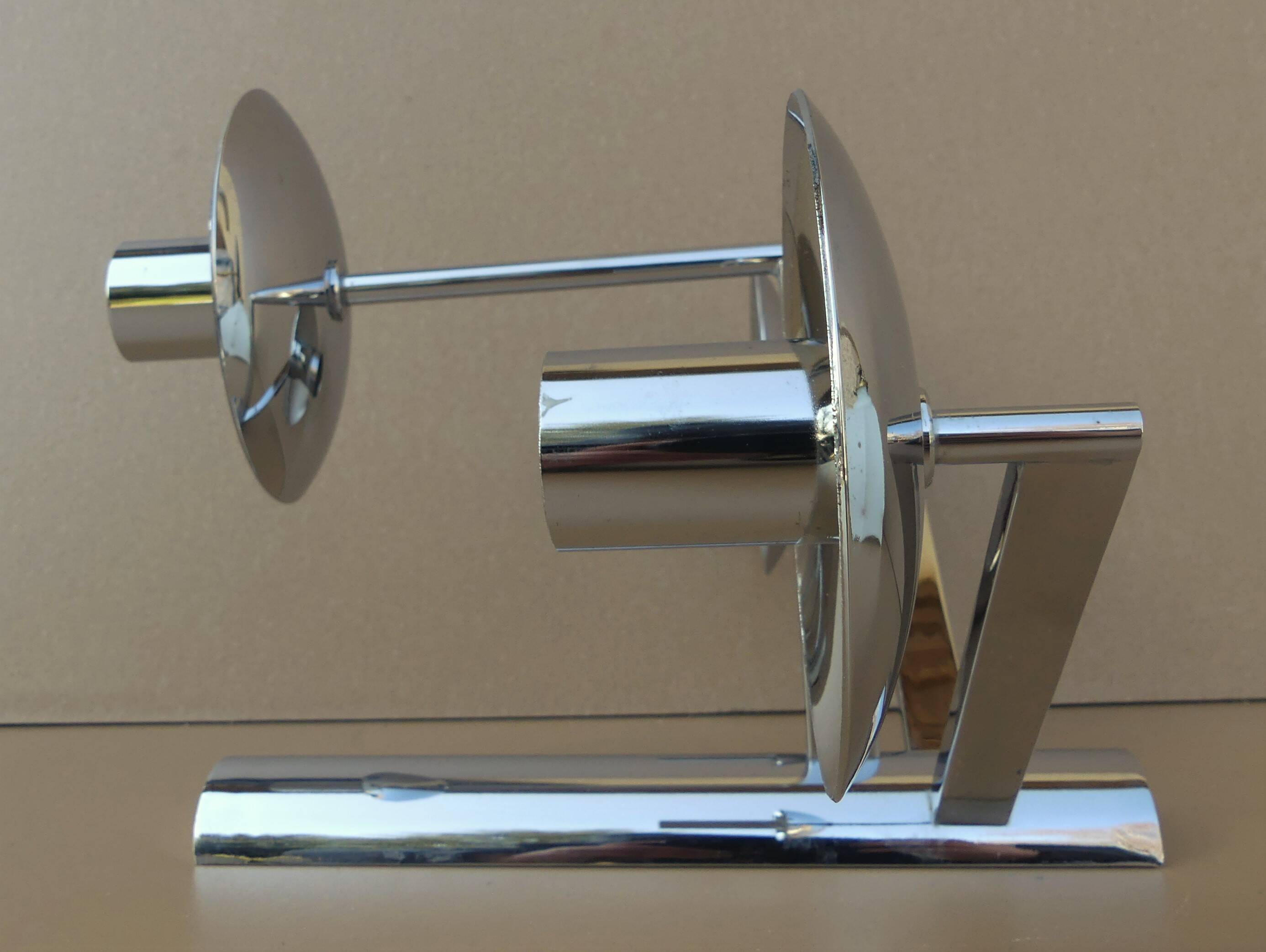 Triple sciolari chrome vintage design deco triple wall lamp