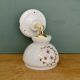 Vintage white opaline wall lamp with shade