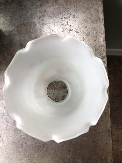 Frosted glass tulip for antique chandelier