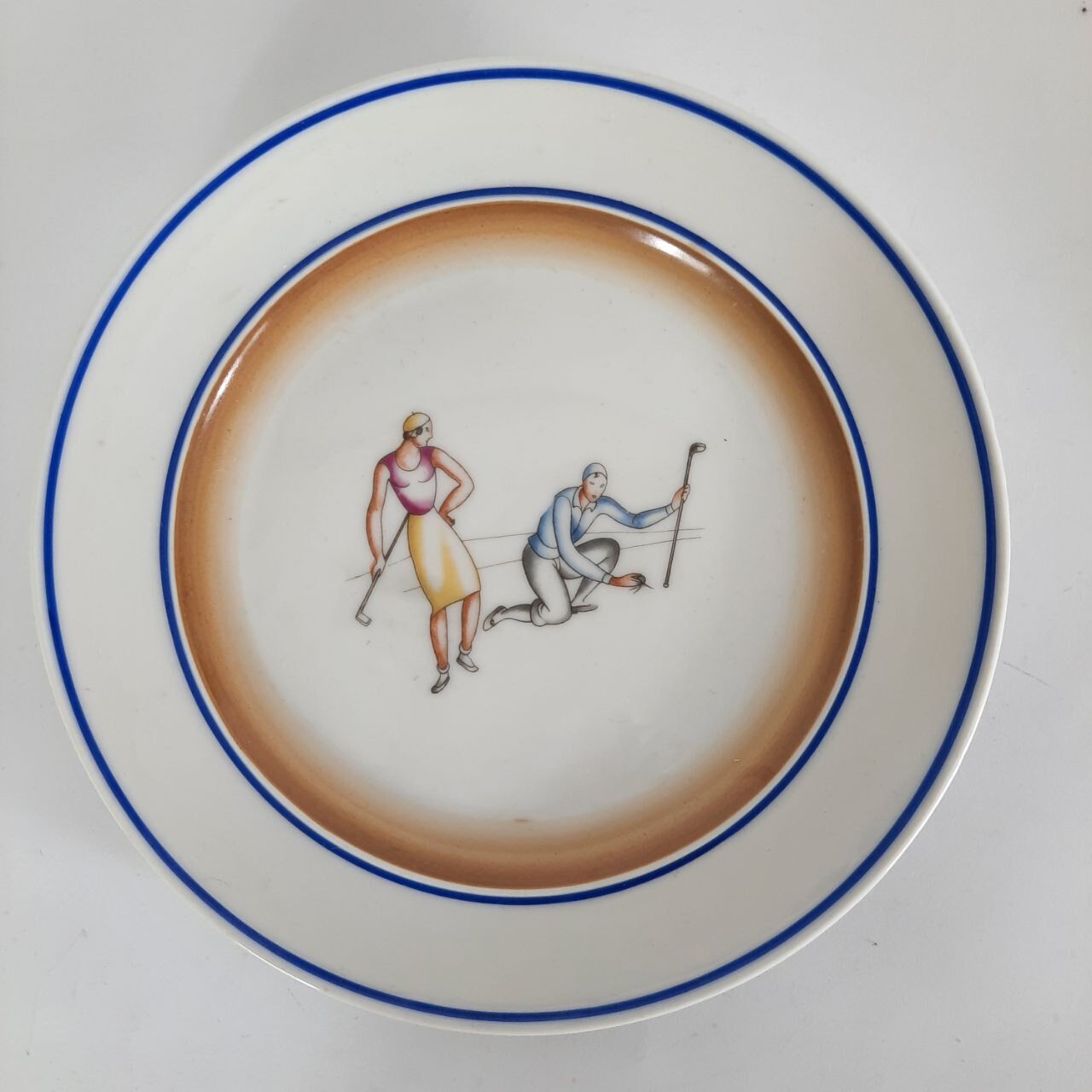 Set of 4 dishes, Gio Ponti, Richard Ginori, sport series