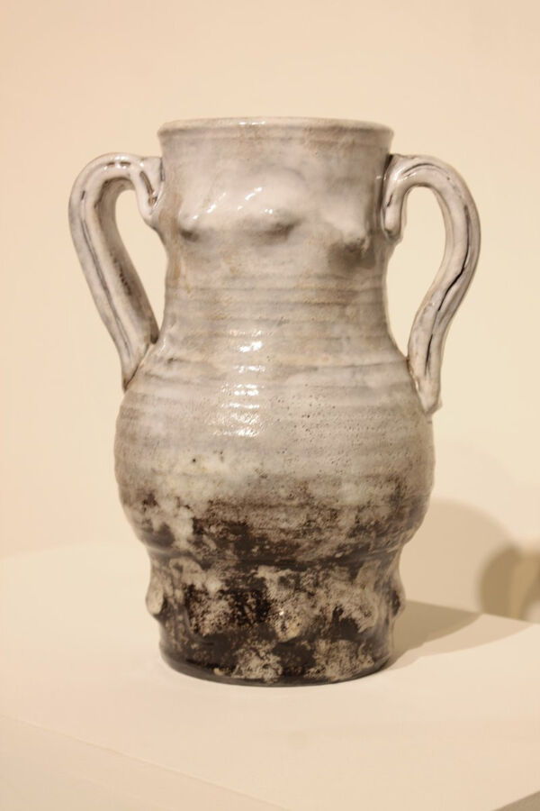 Important vase ansé en céramique - Alexandre Kostanda pour Louis Giraud, Vallauris