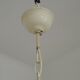 French Vintage Cream 5 Light Metal Chandelier Green and Peach Leaves