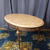 Coffee table in brass and marble 1960