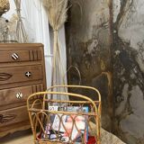 Wicker magazine holder