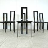 Italian Model Regia Dining Chairs by Antonello Mosca for Ycami, 1980s, Set of 6
