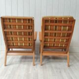 Pair of compass foot chairs