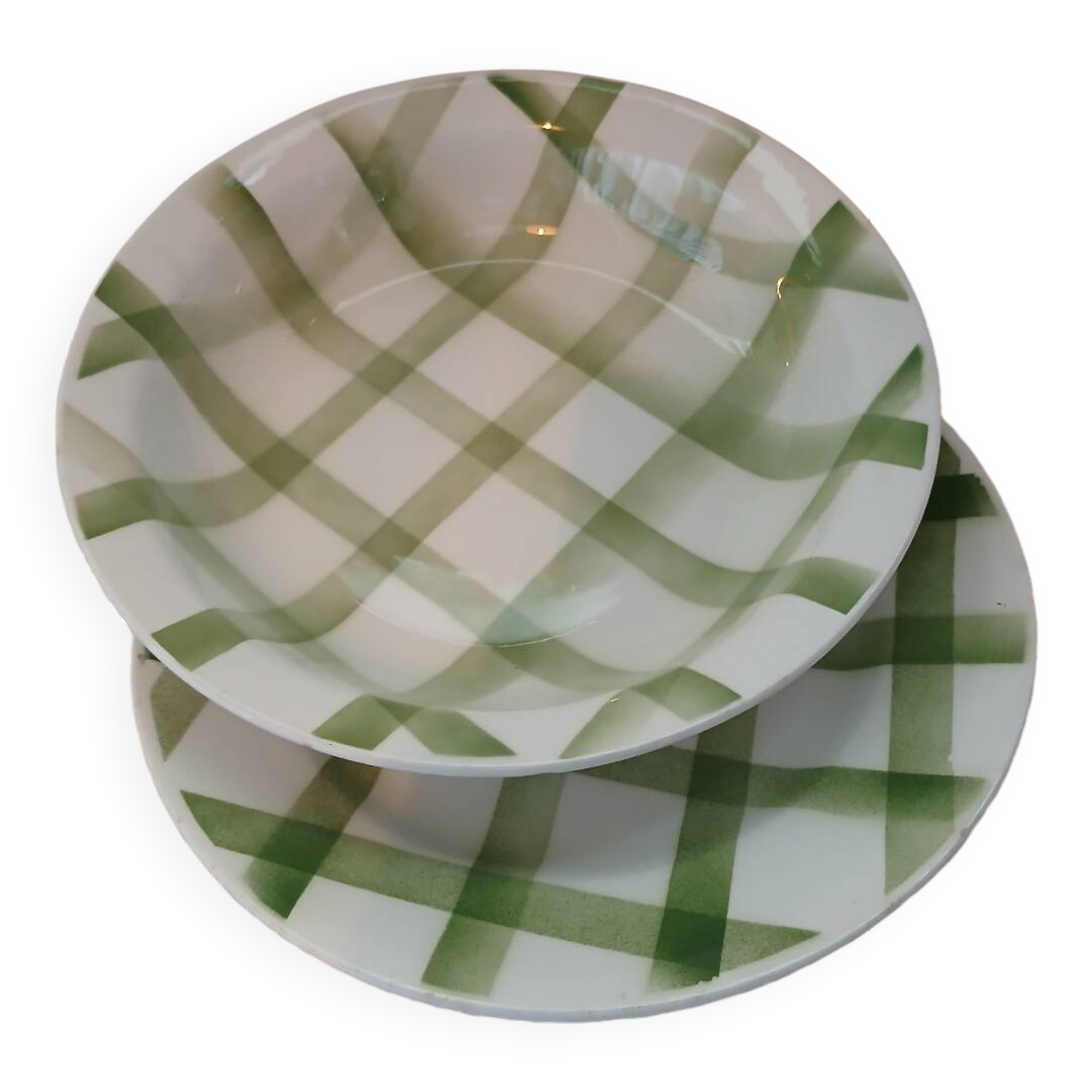 2 old Moulin des Loups dishes