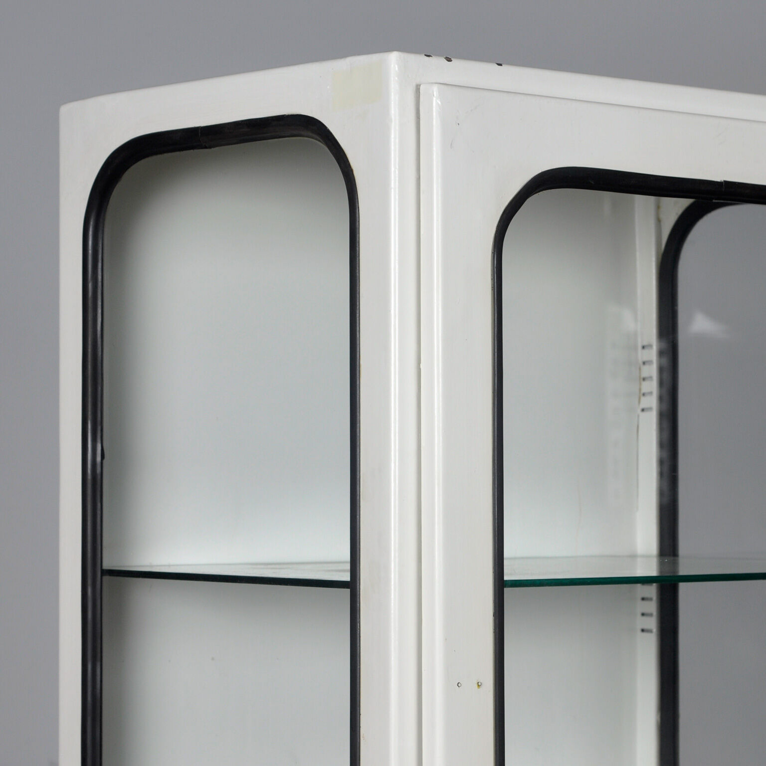 Vintage Iron And Glass Medical Cabinet, 1970s