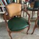 Pair of newly upholstered cabriolet armchairs