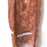 Masque africain en bois et pierre incrustée, Côte d'Ivoire 1979