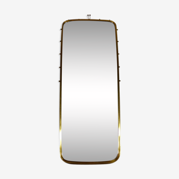 Brass wall mirror by "Münchener Zierspiegel", Germany