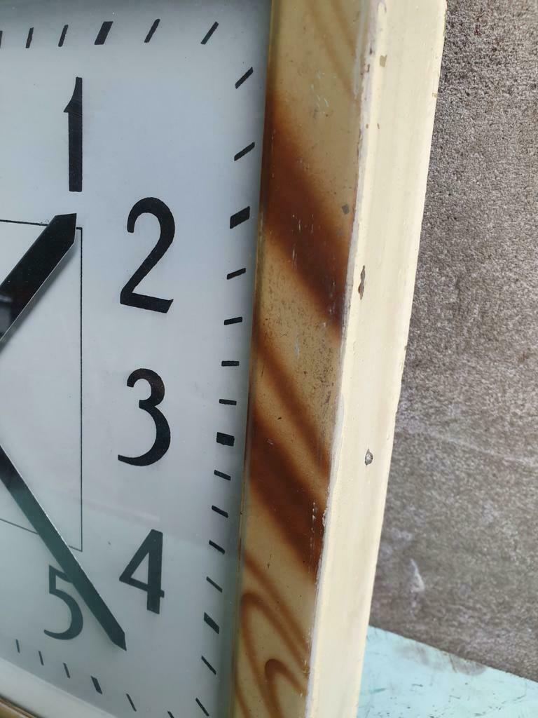 Old factory clock brown wall clock