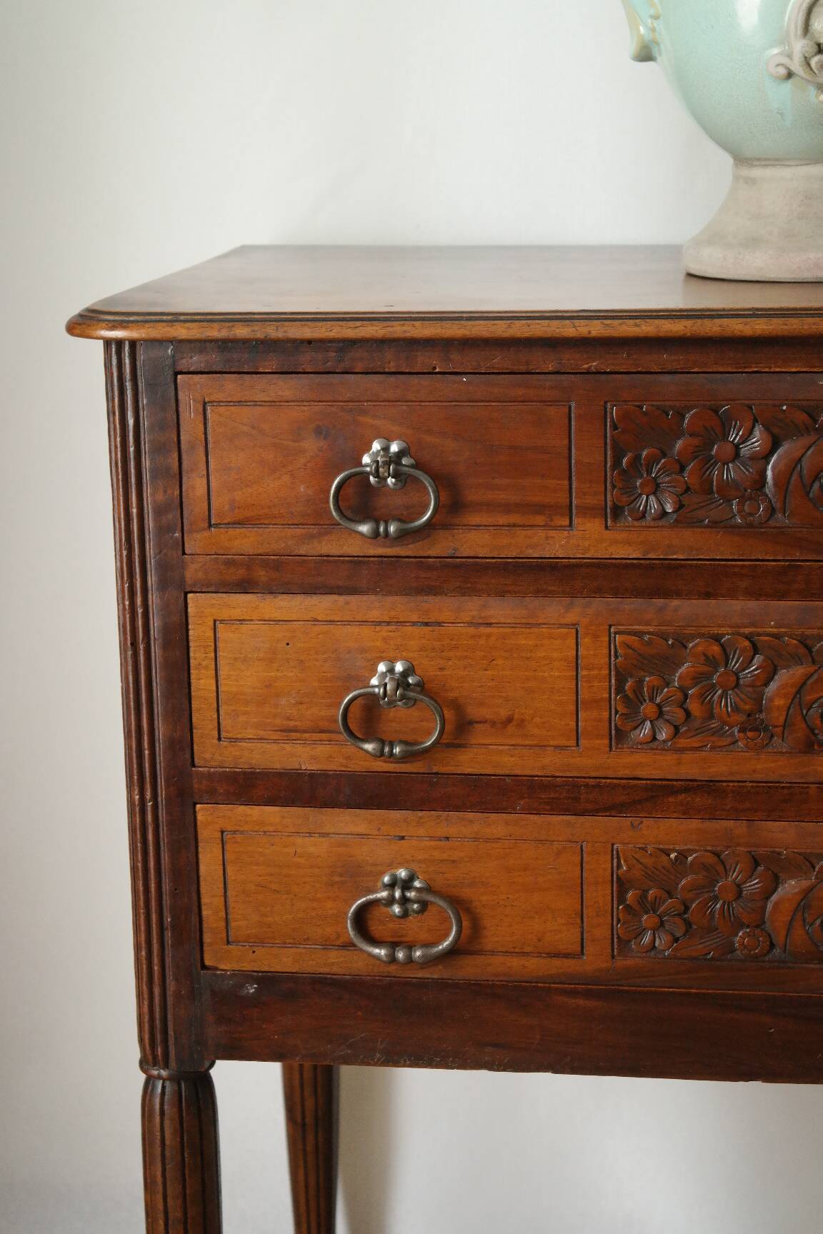 Solid walnut chest of drawers from the early 20th century.