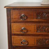 Solid walnut chest of drawers, early 20th century