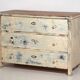 Antique chest of drawers with blue patina (c.1920) #17