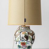 Chinese porcelain table lamp hand-painted by Petrus Regout, circa 1880, new lampshade.
