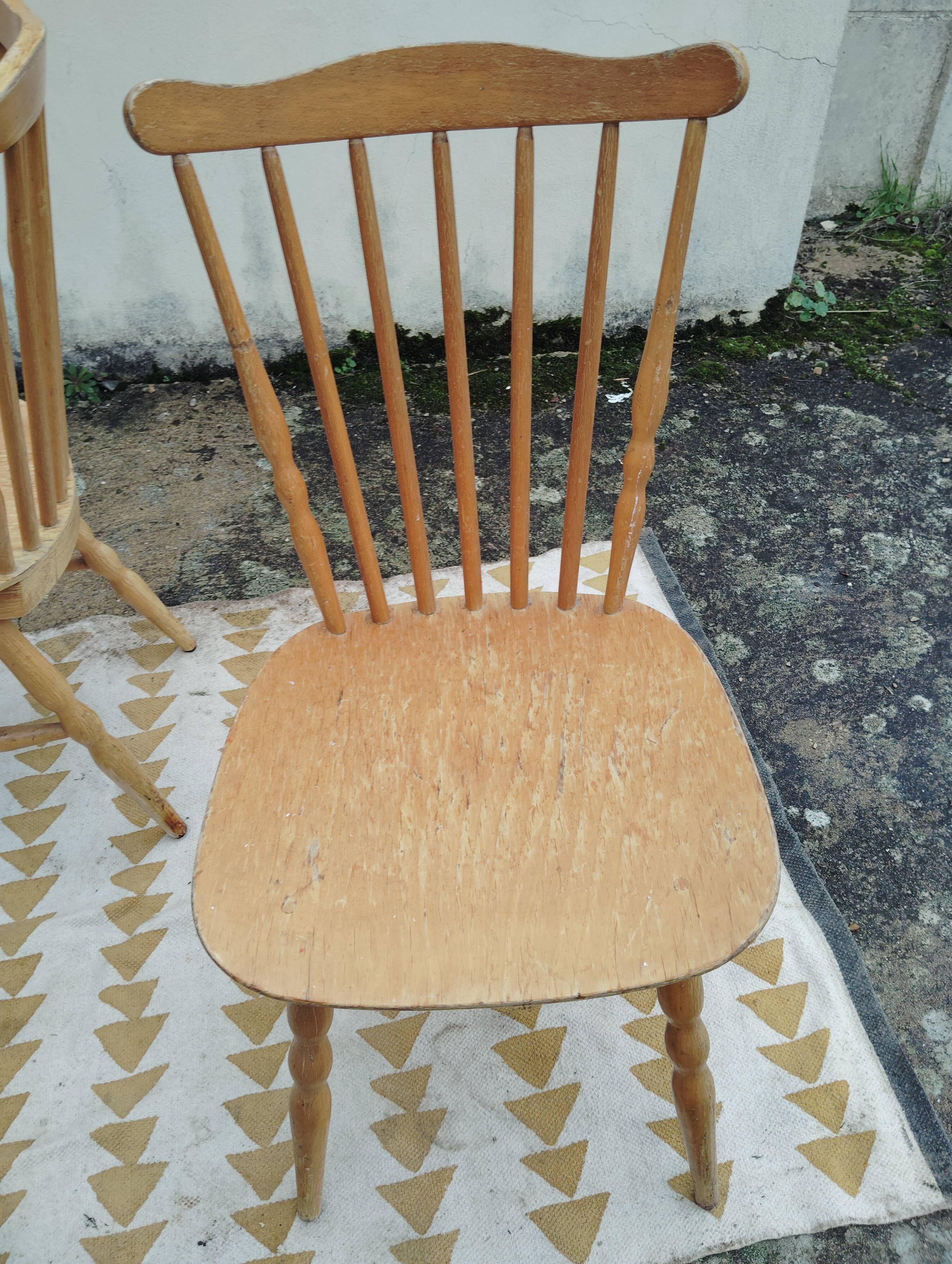Set 6 chaises bistrot/western Baumann Tacoma en 2 teintes