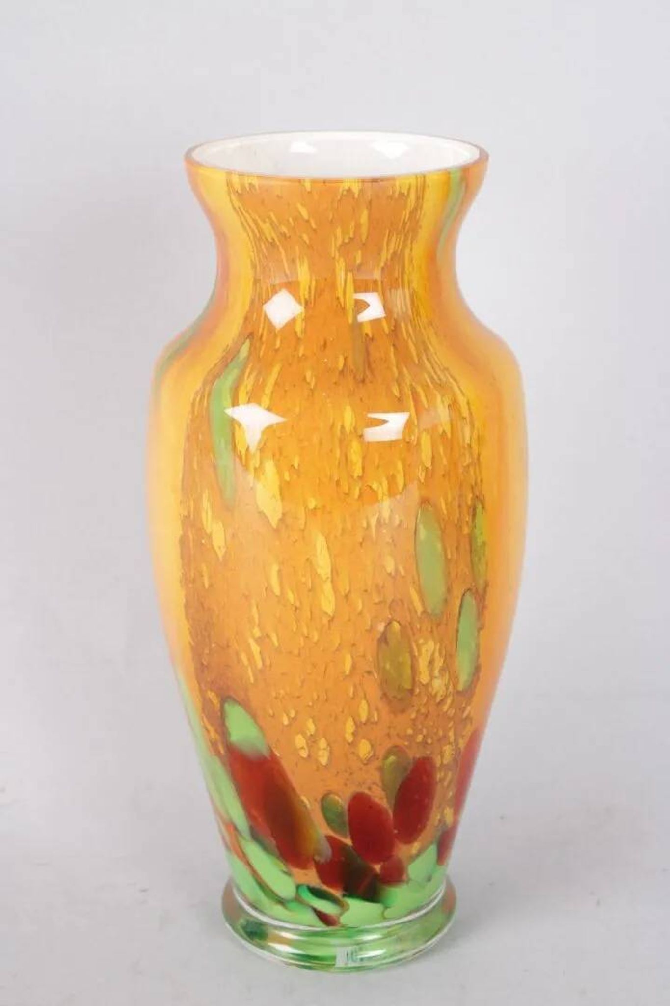 La Rochere glass paste vase, signed