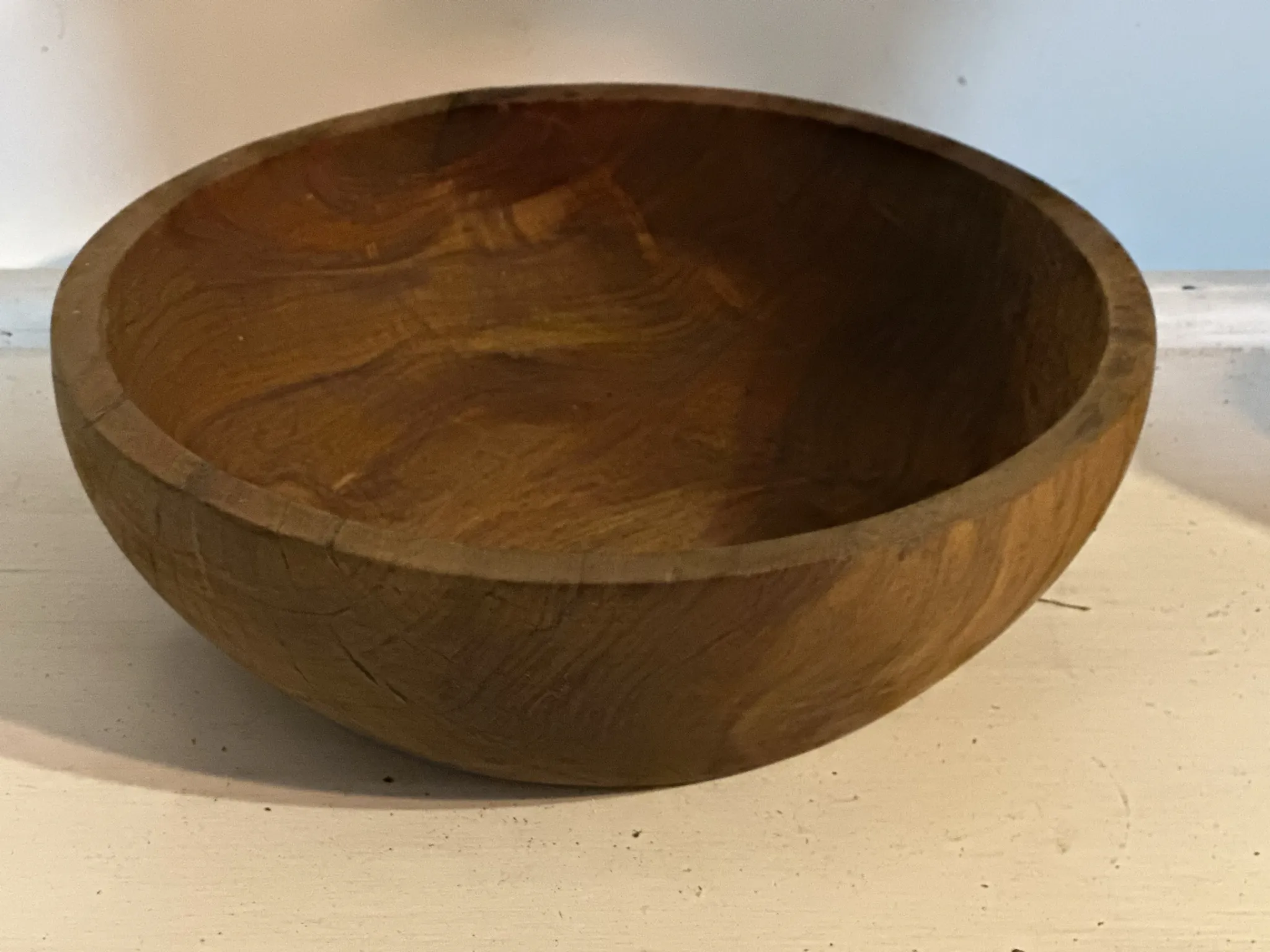 Large vintage solid wood bowl – Catch-all – Centrepiece – 3