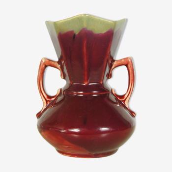 Art Deco earthenware vase from Thulin, Belgium.