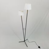 Tripod floor lamp crossfire black and gold style 50s