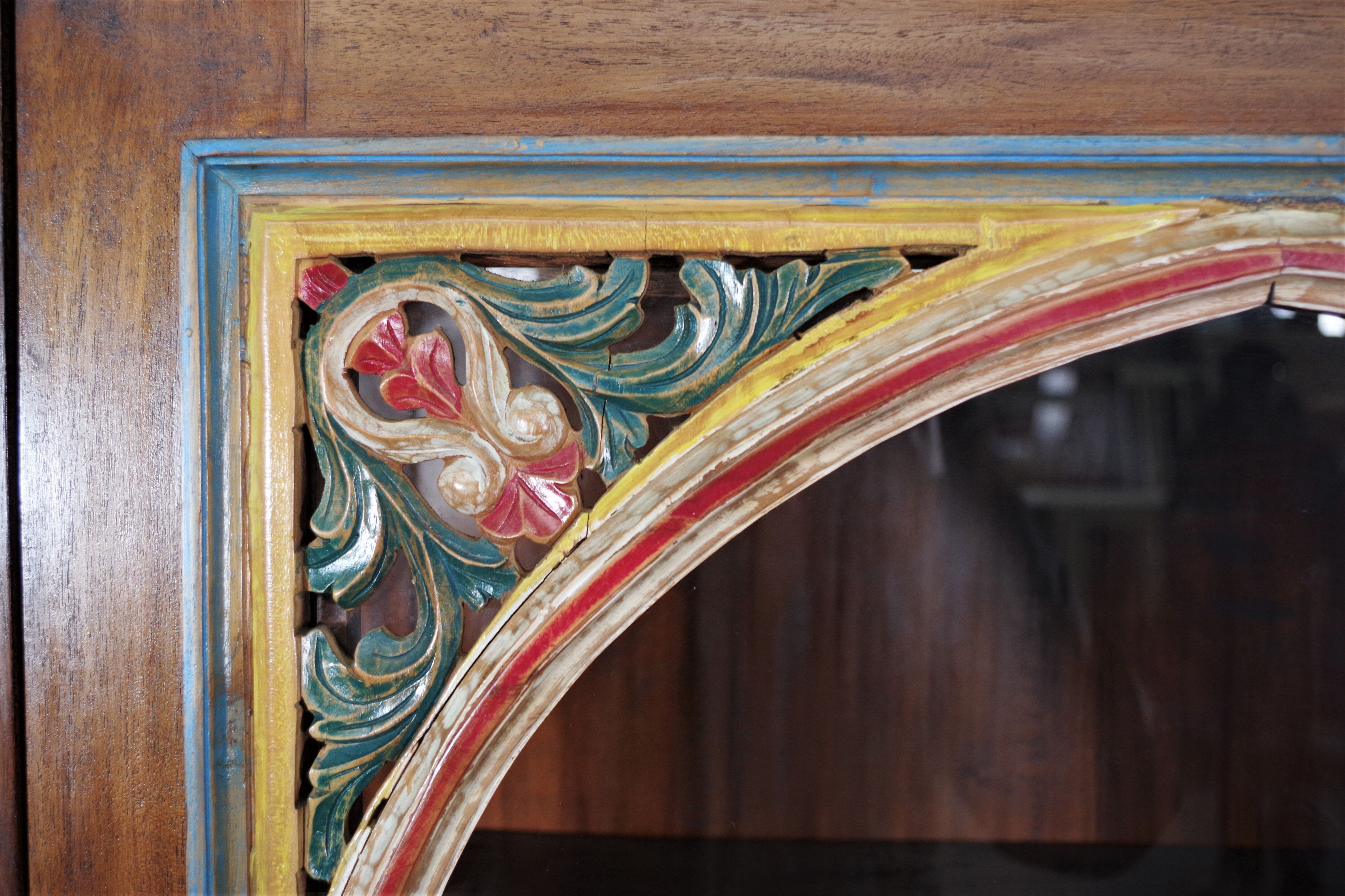 Carved wooden sideboard