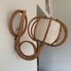 ▪️Lot Suspension Et Applique Osier Louis Sognot 50-60’s Bohème Chic Vintage