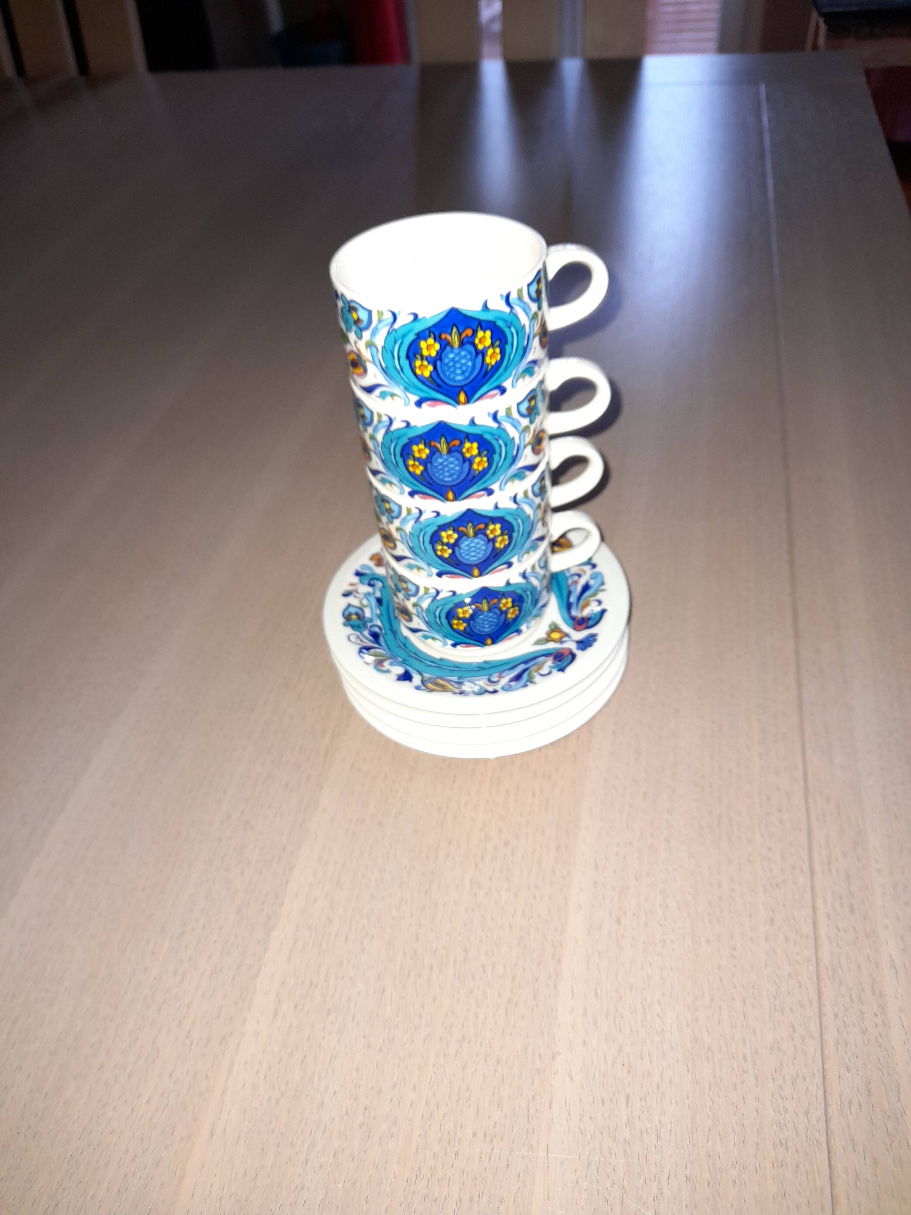 Set of coffee cups with saucers Villeroy and Boch Izmir Vitro-Porcelain