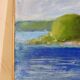 Original Swedish oil on canvas from the mid-century "Coast" vintage and framed.
