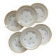 6 vintage Céranord France “Cheverny” soup plates - Floral pattern