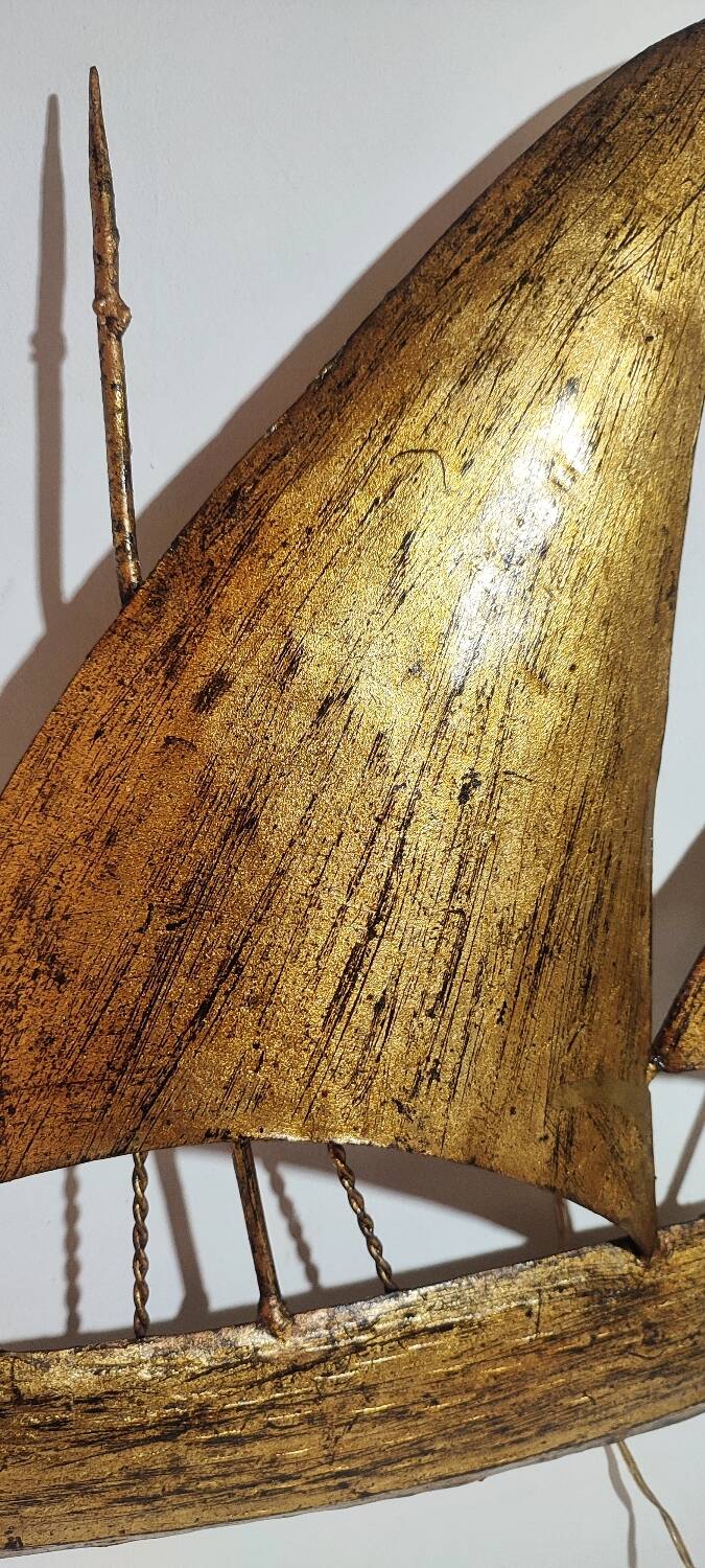 Aplique de pared de hierro forjado. España, 1960s.
