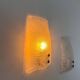 Pair of vintage wall lights, bubbled Murano glass, Italy 1970