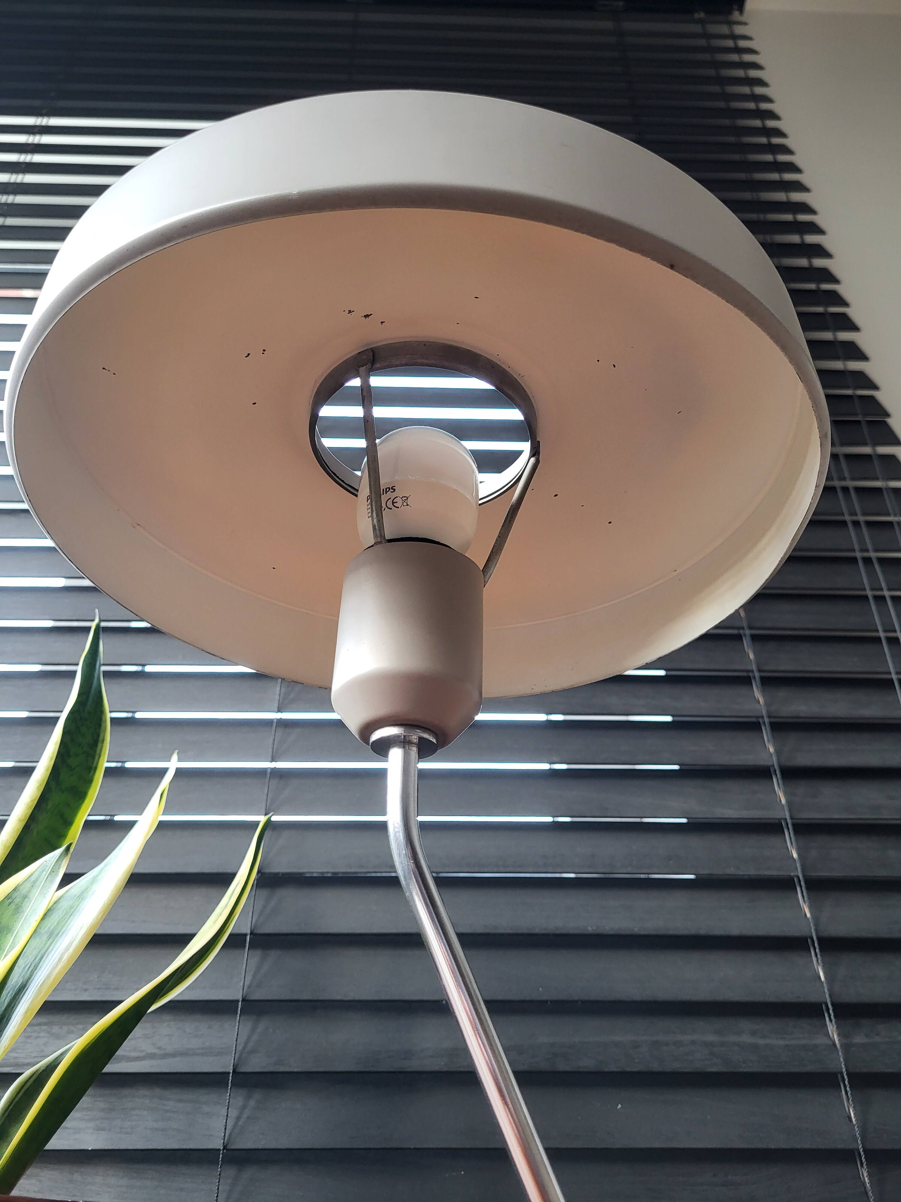 Lampe de bureau vintage Louis Kalff, modèle Romeo, années 1960, gris, Pays-Bas