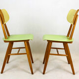 Set of 2 vintage wooden chairs from TON, 1960s