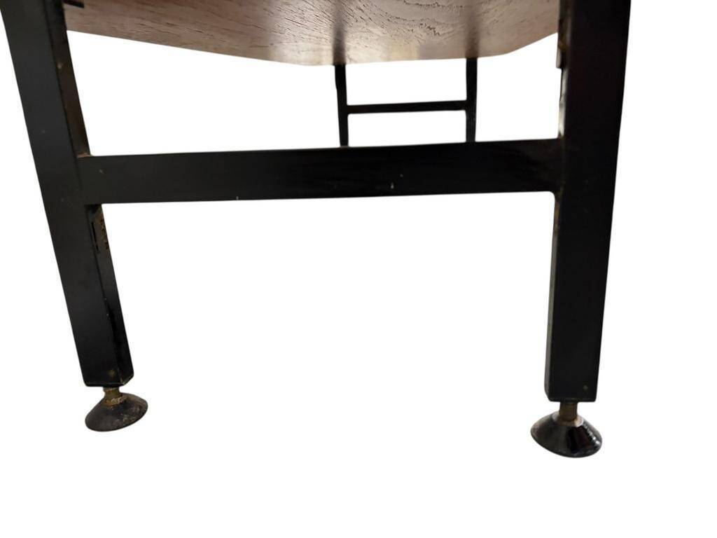 Vintage wooden wall-mounted furniture on legs / MDK secretary