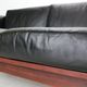 Tobia Scarpa black leather "Bastiano" 2-seater sofa for Knoll, 1960s, Italy