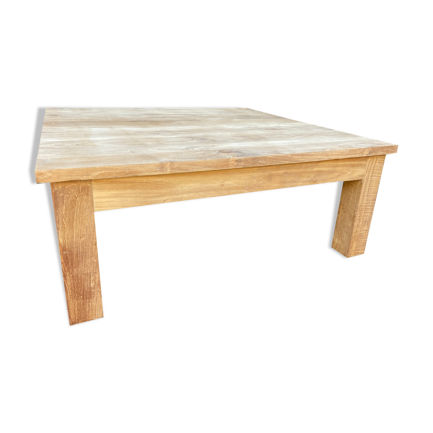 Vintage raw teak coffee table