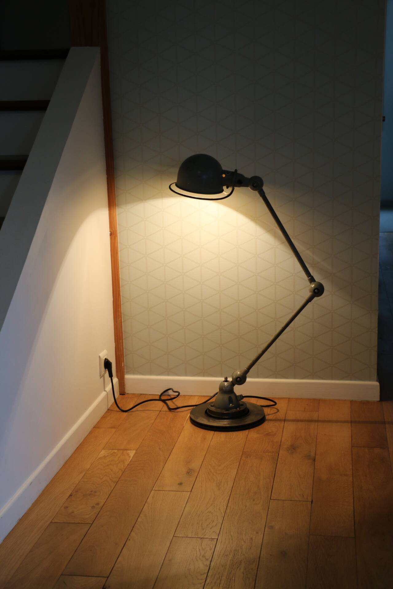 Jielde lamp 2 arms gray 1970