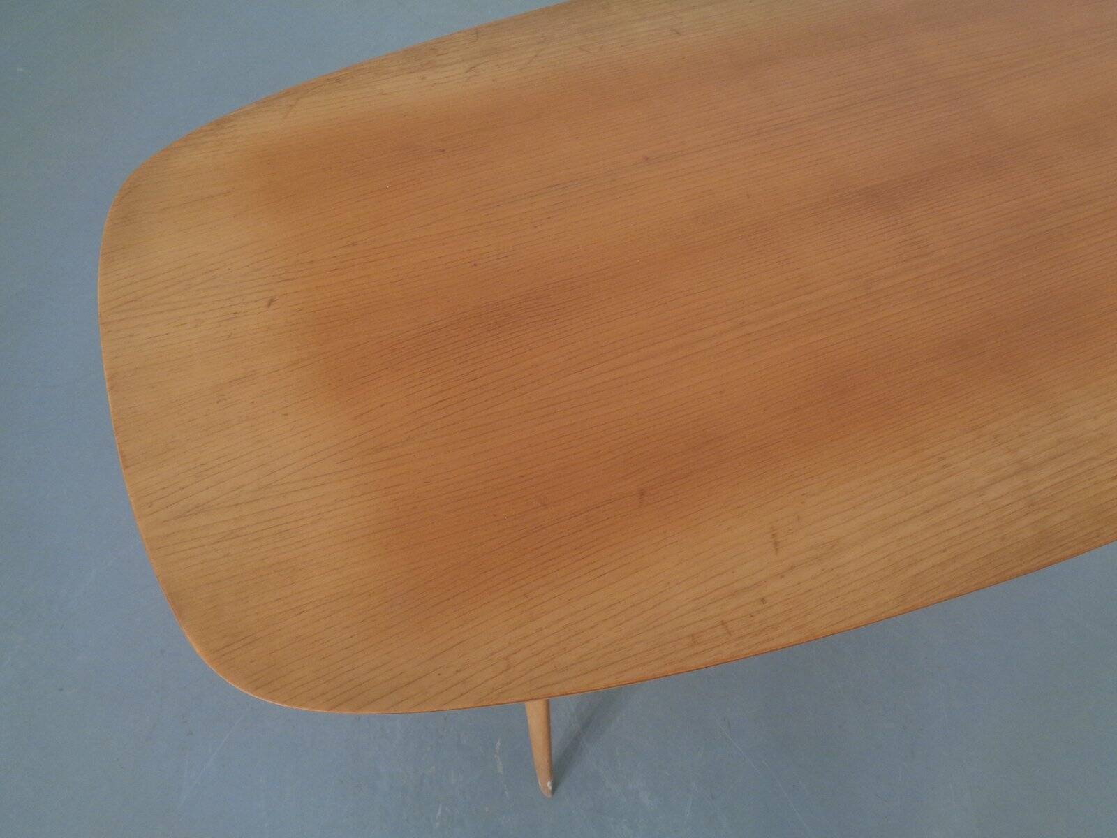 Italian Beech Side Table, 1960s
