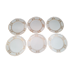 Set of 6 dessert plates or entry golden décor