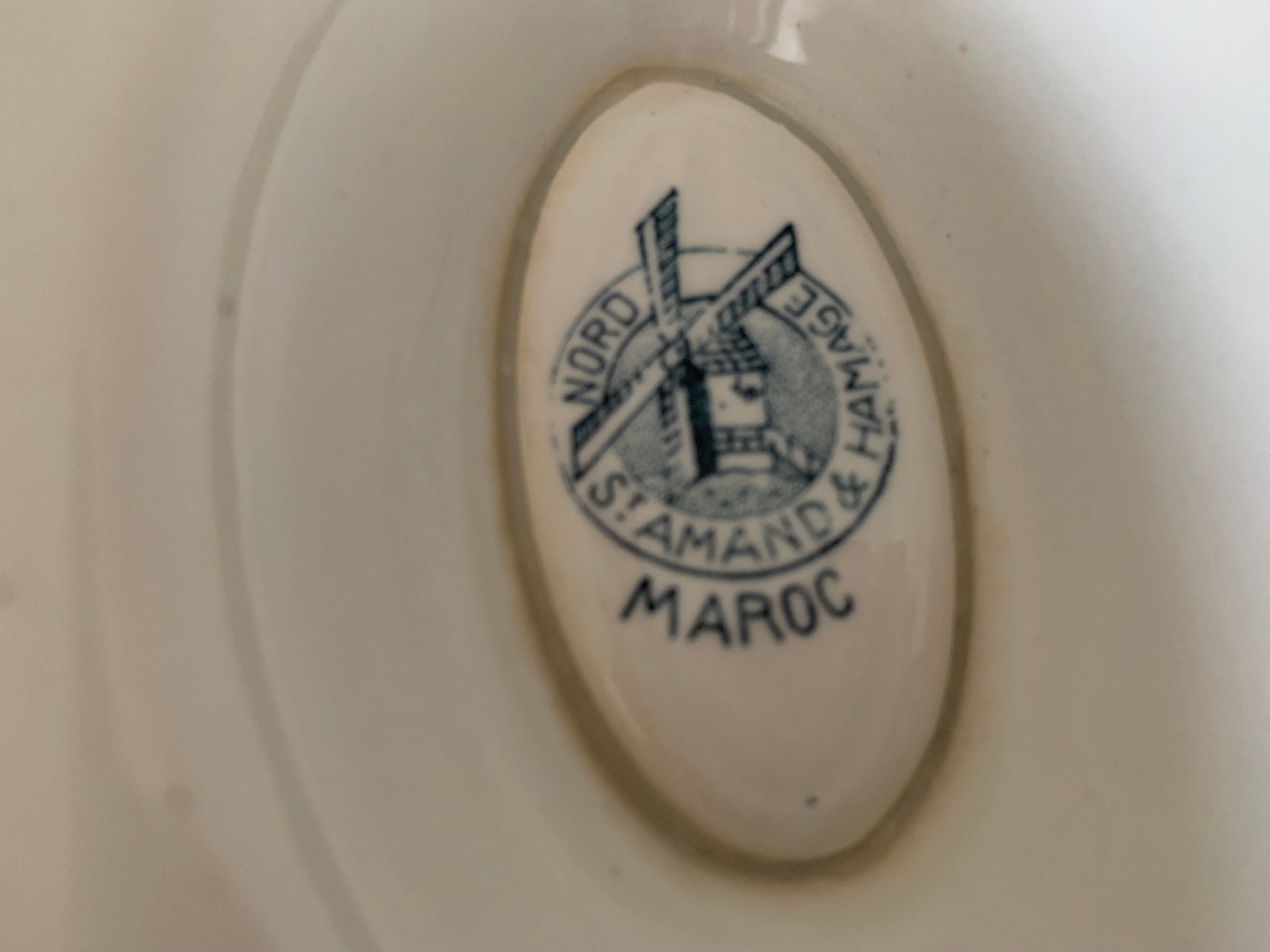 Old earthenware sauce boat Saint-Amand & Hamage - Morocco model