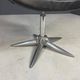 Alipes black swivel salon chair with chrome star base by Giorgetto Giugiaro
