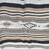 Algerian striped wool blanket or sofa cover with central motif