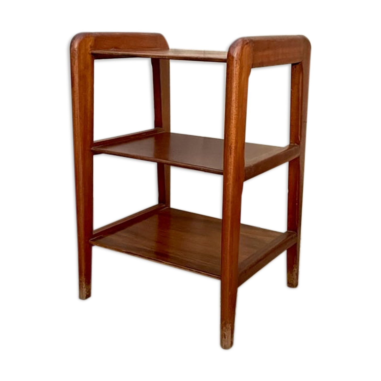 Teak sofa end table 1950 France