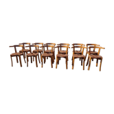 Ensemble de 12 chaises à accoudoirs