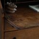 Desk / Chest of drawers in modern Danish oak from the early 20th century with shell handles.