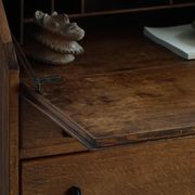 Desk / Chest of drawers in modern Danish oak from the early 20th century with shell handles.