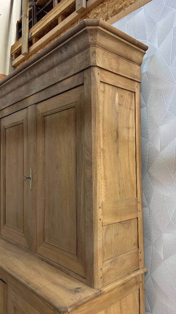 Louis Philippe 2-piece buffet, airbrushed solid walnut