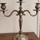 Antique Pair of 3-Light Candelabra Silver-Plated Metal Louis XV Rococo Style